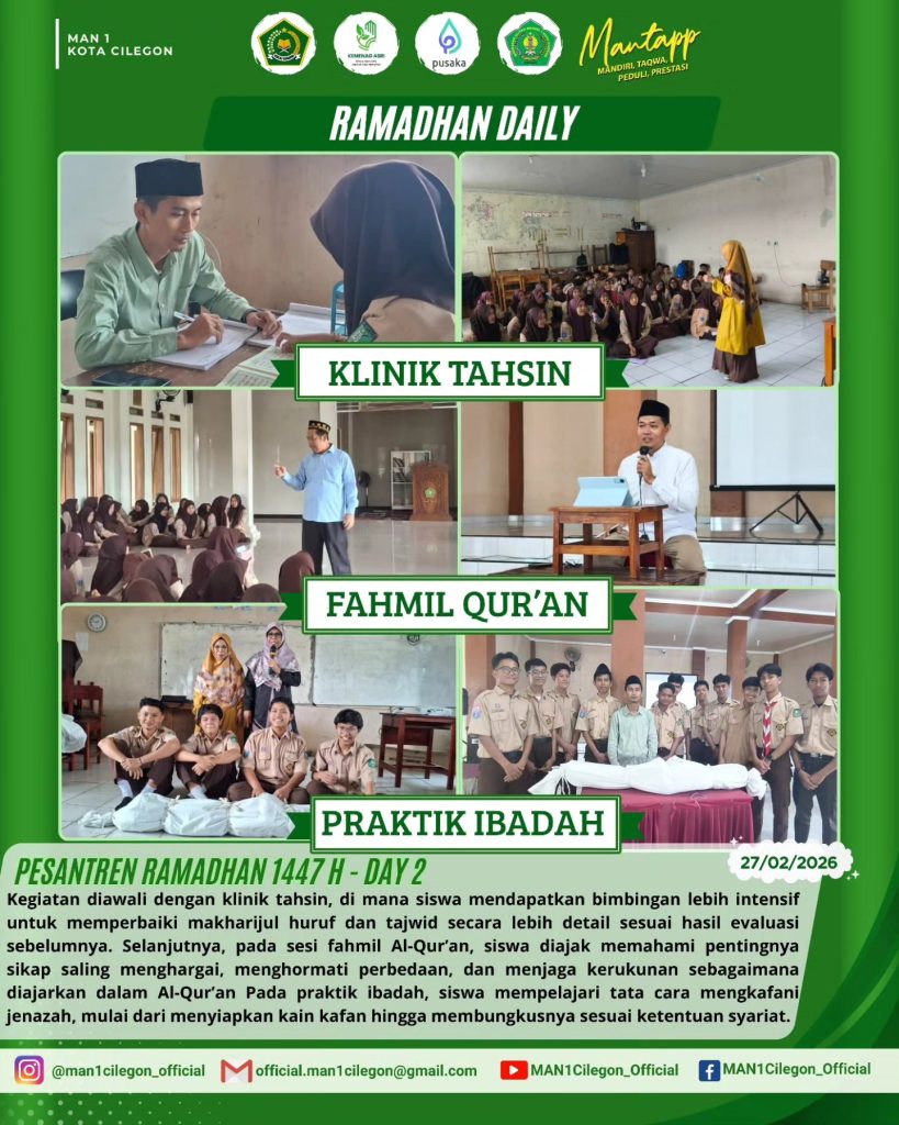 Pesantren Ramadhan 1447 H Day 2: MAN 1 Kota Cilegon Perdalam Ilmu Tajwid hingga Adab Toleransi