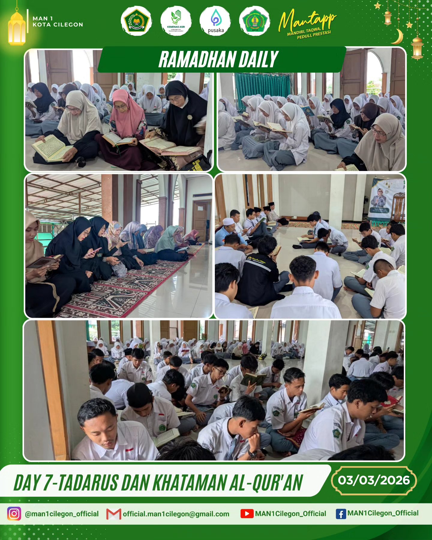 Ramadhan Daily Day 7: Mengawali Hari dengan Tadarus Al-Qur’an Penuh Kekhusyukan