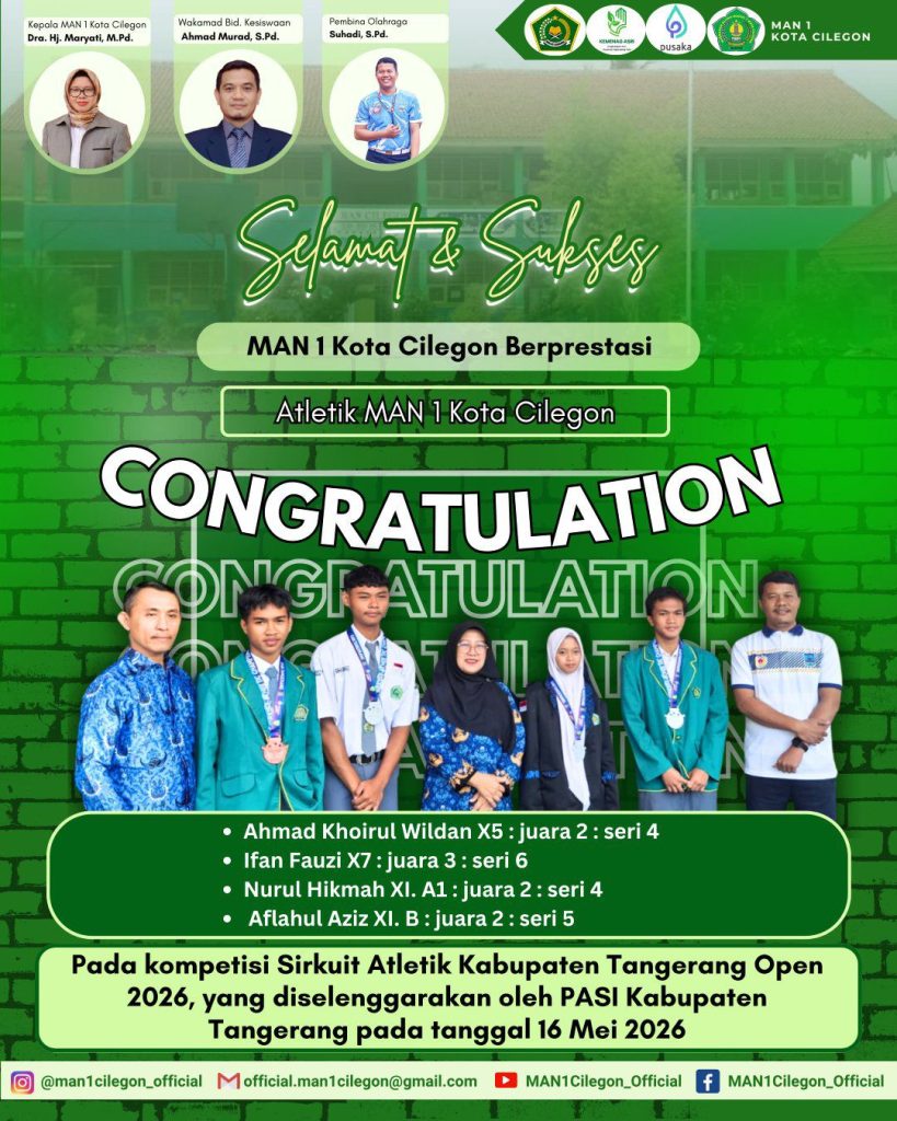 Tim Atletik MAN 1 Kota Cilegon Raih Prestasi di Sirkuit Atletik Kabupaten Tangerang Open 2026