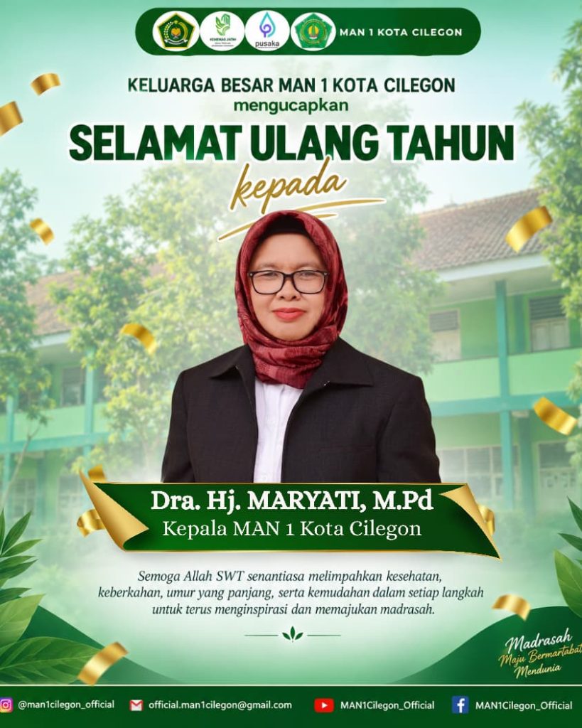 Barakallahu Fii Umrik: Keluarga Besar MAN 1 Kota Cilegon Ucapkan Selamat Ulang Tahun untuk Ibu Kepala Madrasah