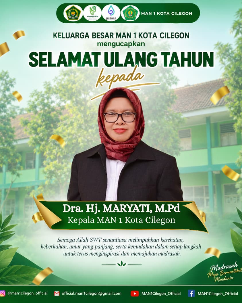 Barakallahu Fii Umrik: Keluarga Besar MAN 1 Kota Cilegon Ucapkan Selamat Ulang Tahun untuk Ibu Kepala Madrasah